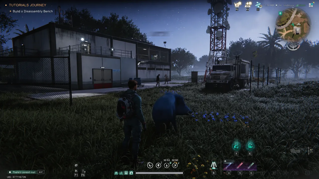 Once Human gameplay with the Tutorials Journey objective Build a Disassembly Bench on screen