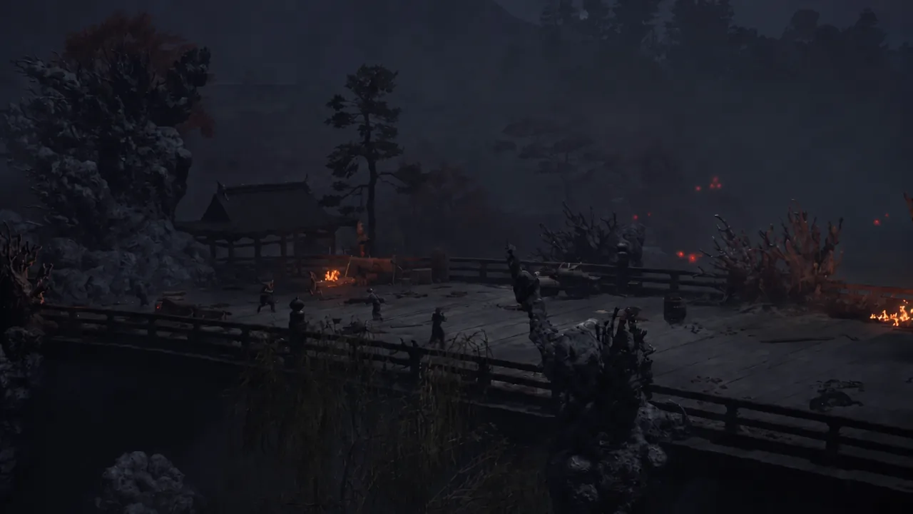 The cutscene on the Gojo-ohashi Bridge where Benkei blocks Musashi's path.