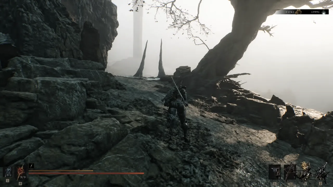 The cliff route between the Abandoned Outpost and the second portal.
