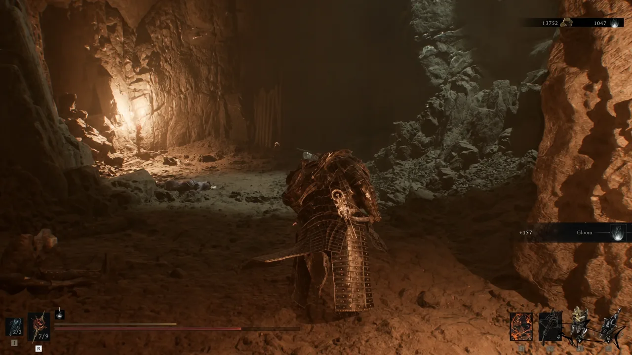 Pickup notification appears in the cave chamber after clearing enemies and opening the altar chests.