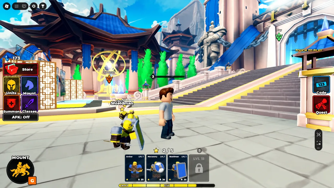 Command An Army medieval battle on Roblox