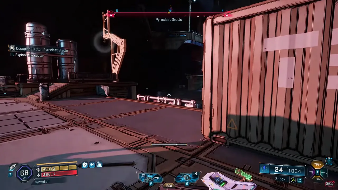 Firefight against Tediore enemies in the industrial part of the occupied sector