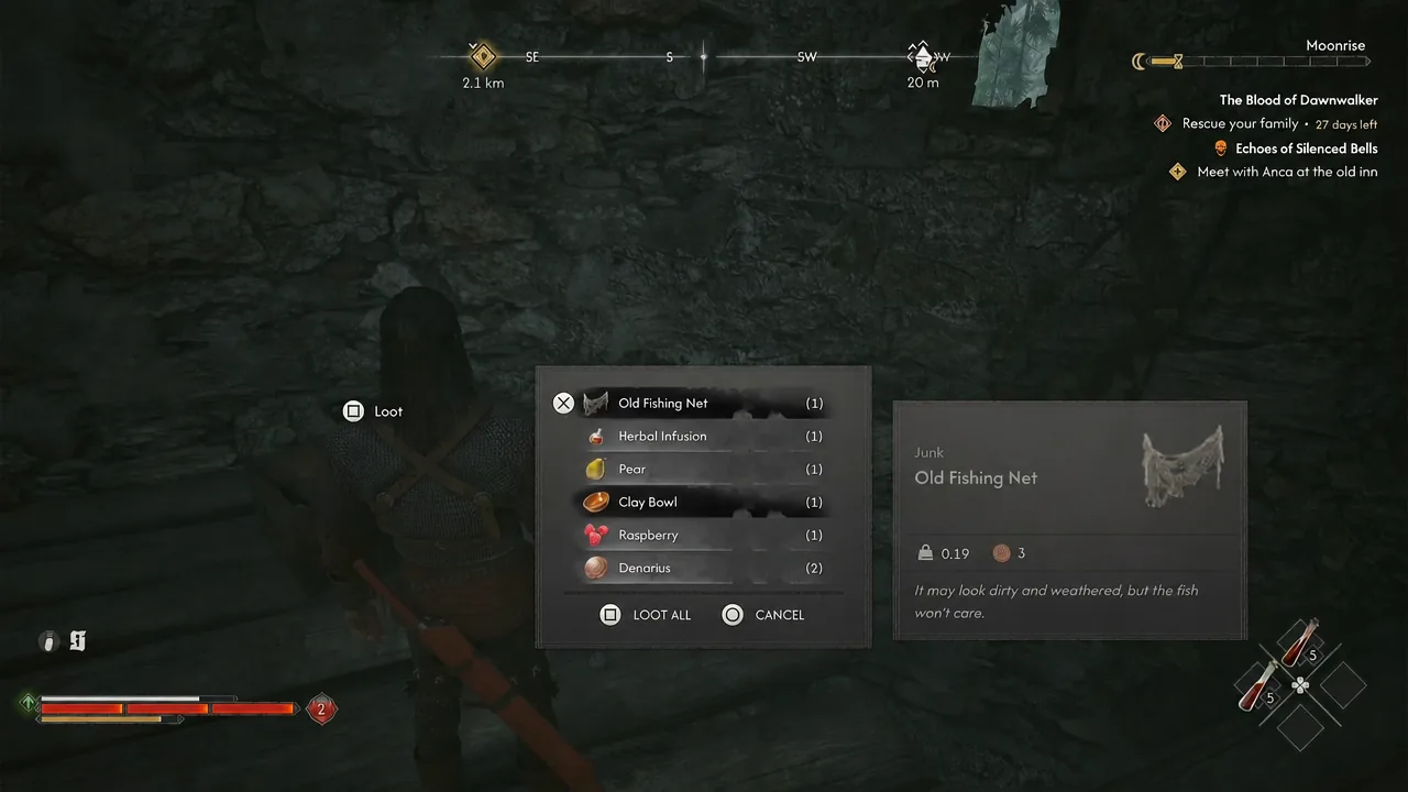 Loot window listing container contents with the Loot All option available