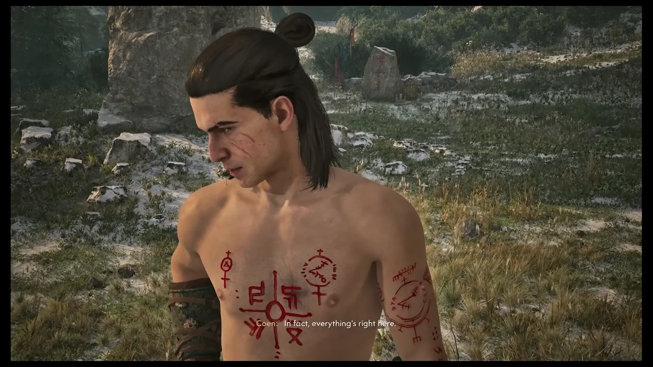 Cutscene at the hermitage as the blacksmith tells Coen everything she needs is in hand