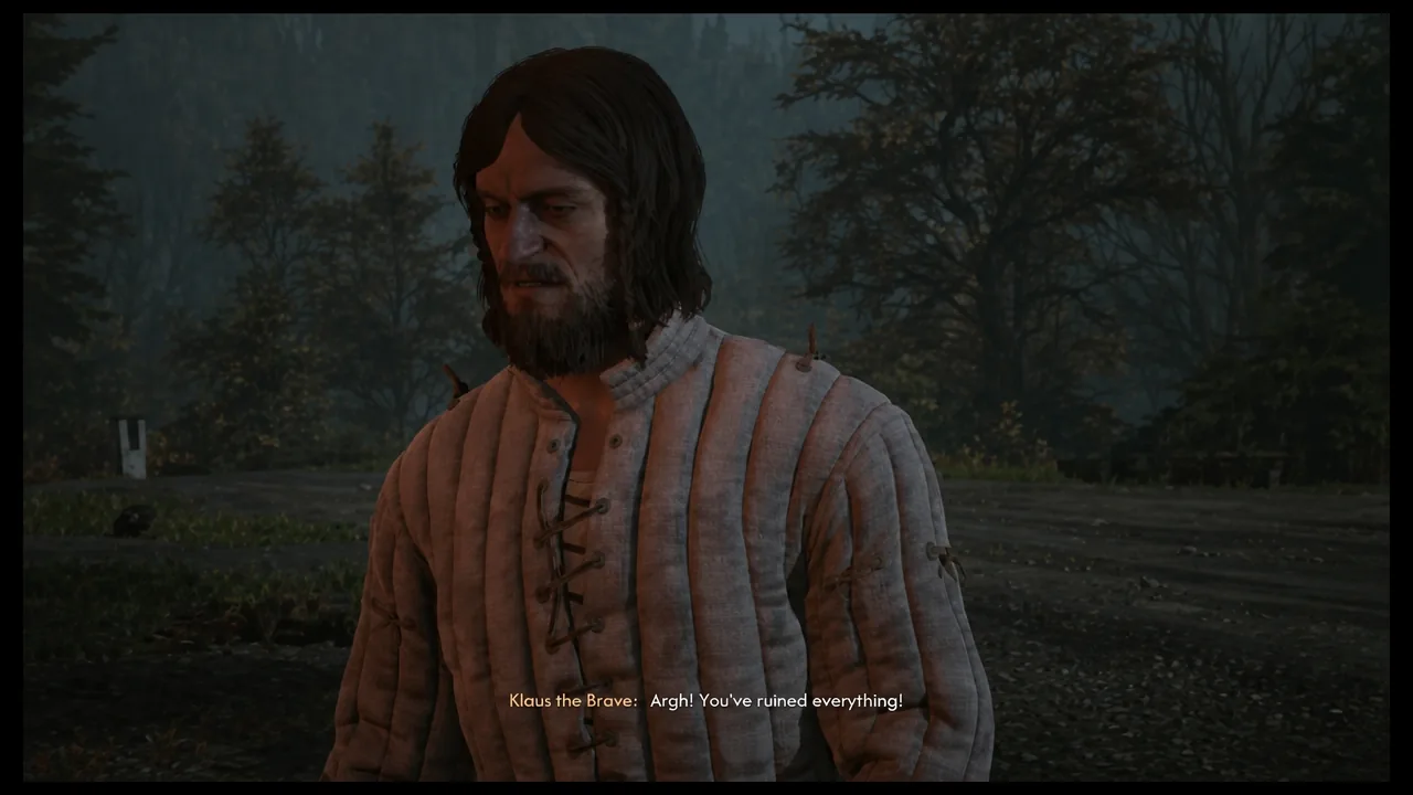 Dialogue scene with Klaus the Brave saying that everything has been ruined