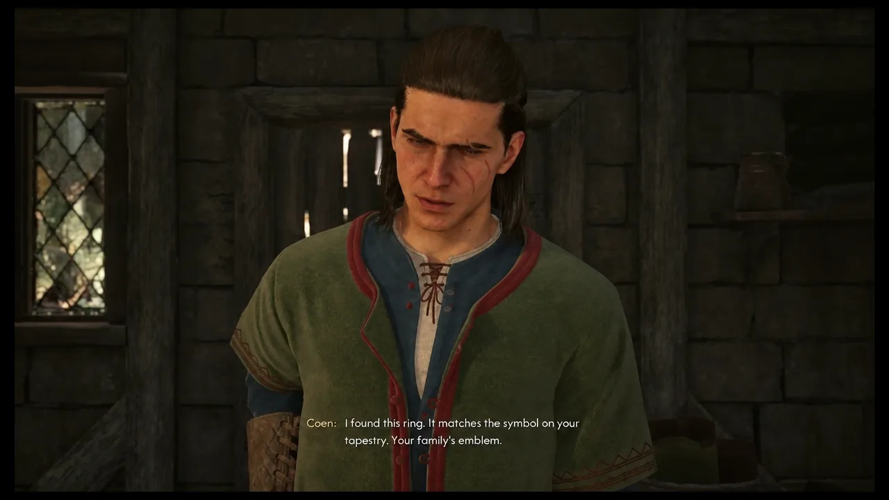 Coen telling the Silberstein merchant that the ring matches his family emblem