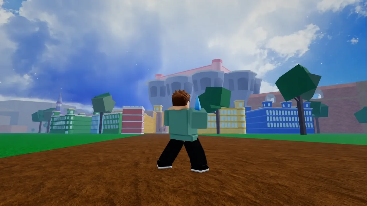 Player avatar standing in a redesigned outdoor Sea 1 environment