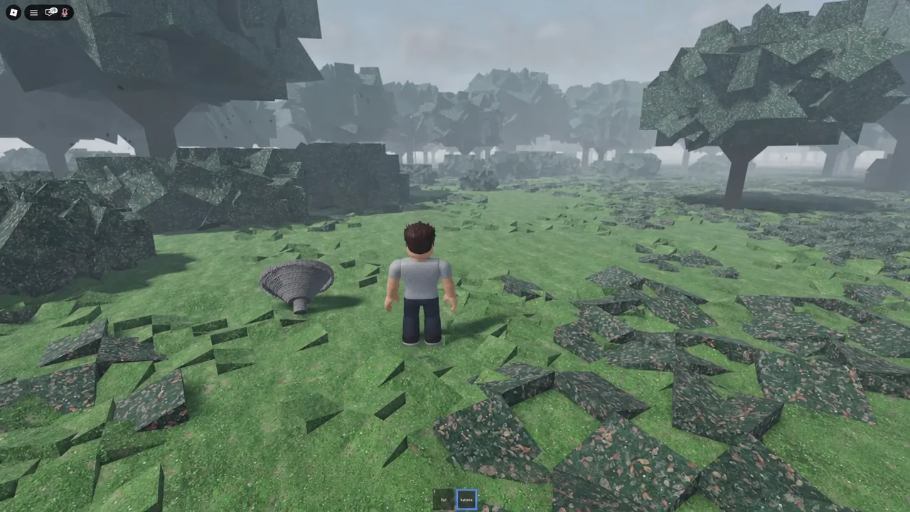 Bug Fixes player standing in the open field with a katana equipped