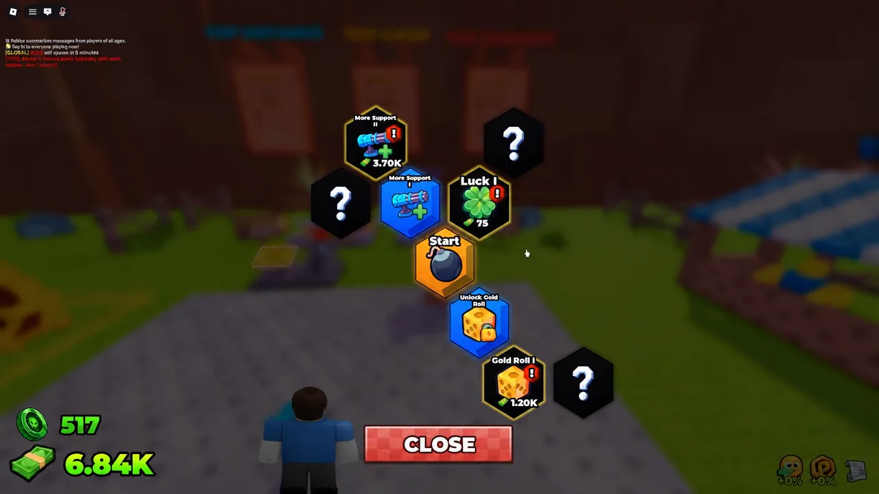 The Skills upgrade path with the blue More Support node selected
