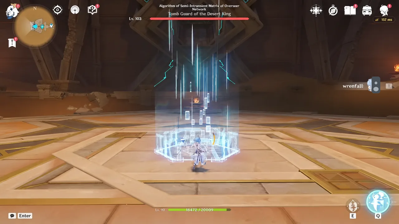 Odette's damage number after using her Elemental Burst for the Stellar DMG bonus