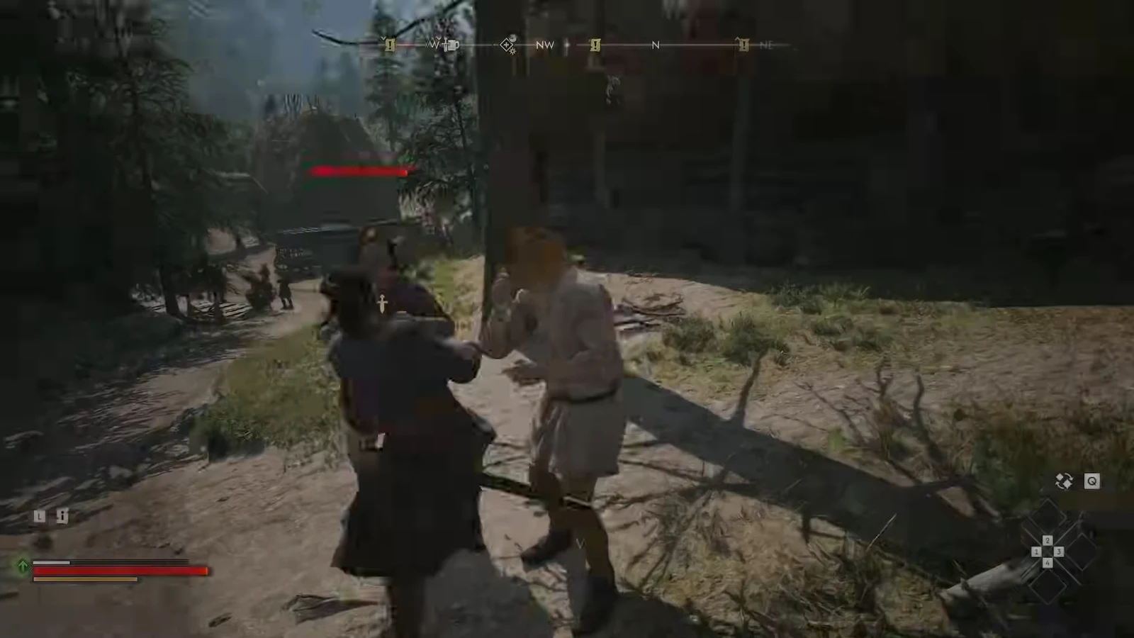 Coen fighting Atanas in the village after refusing to whip Vasil