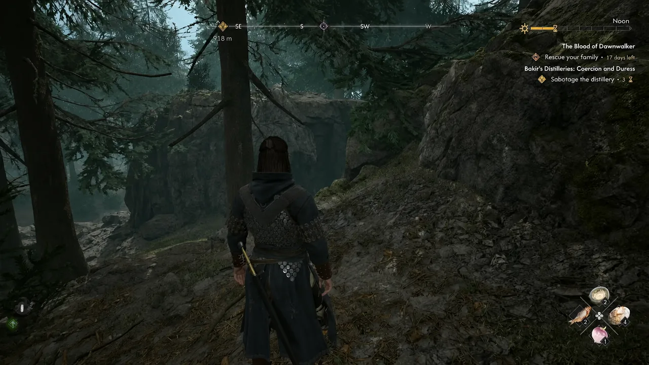 Player fighting through the small bandit camp near Rock Fall where the Renegade Bruiser drops the first Shiny Tooth