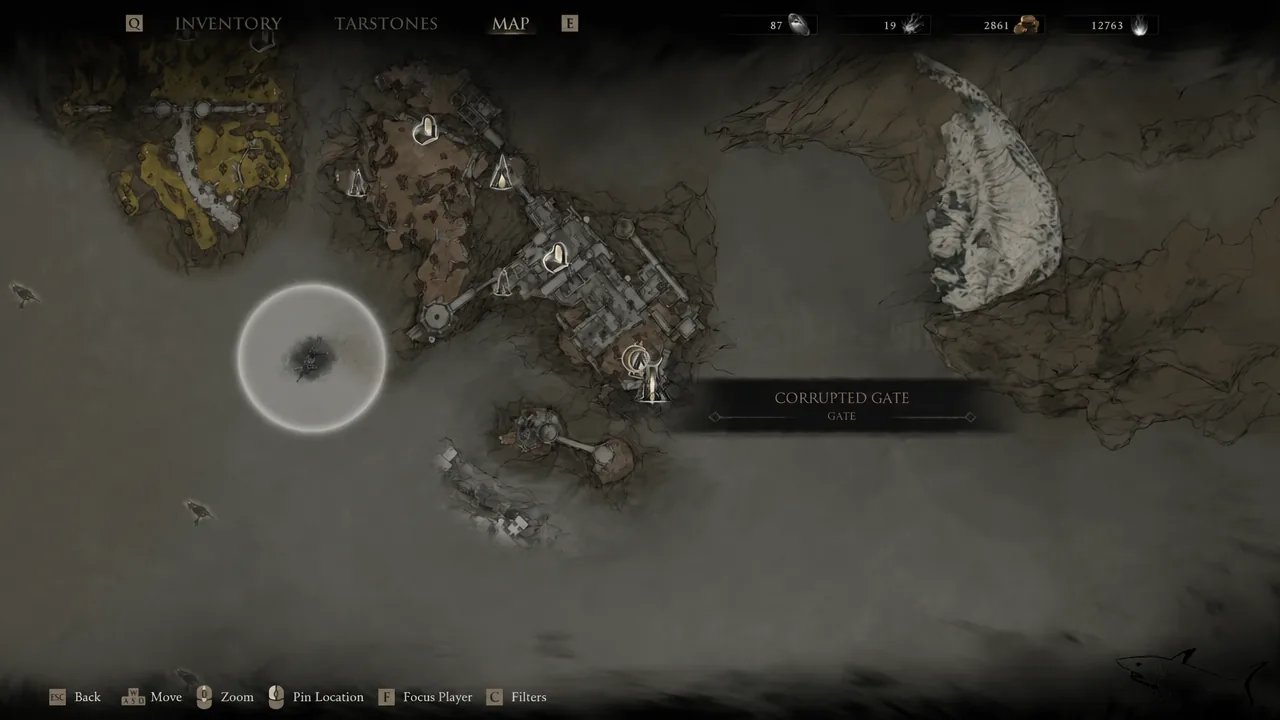Spear thrust ability in action against enemies along a rocky shoreline in Mortal Shell 2