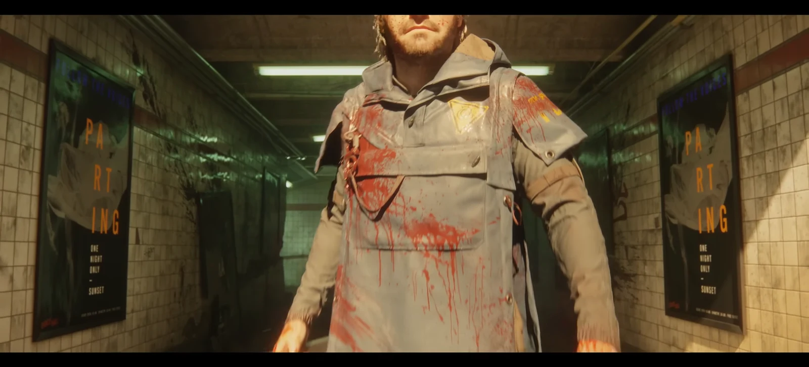Entering the subway station