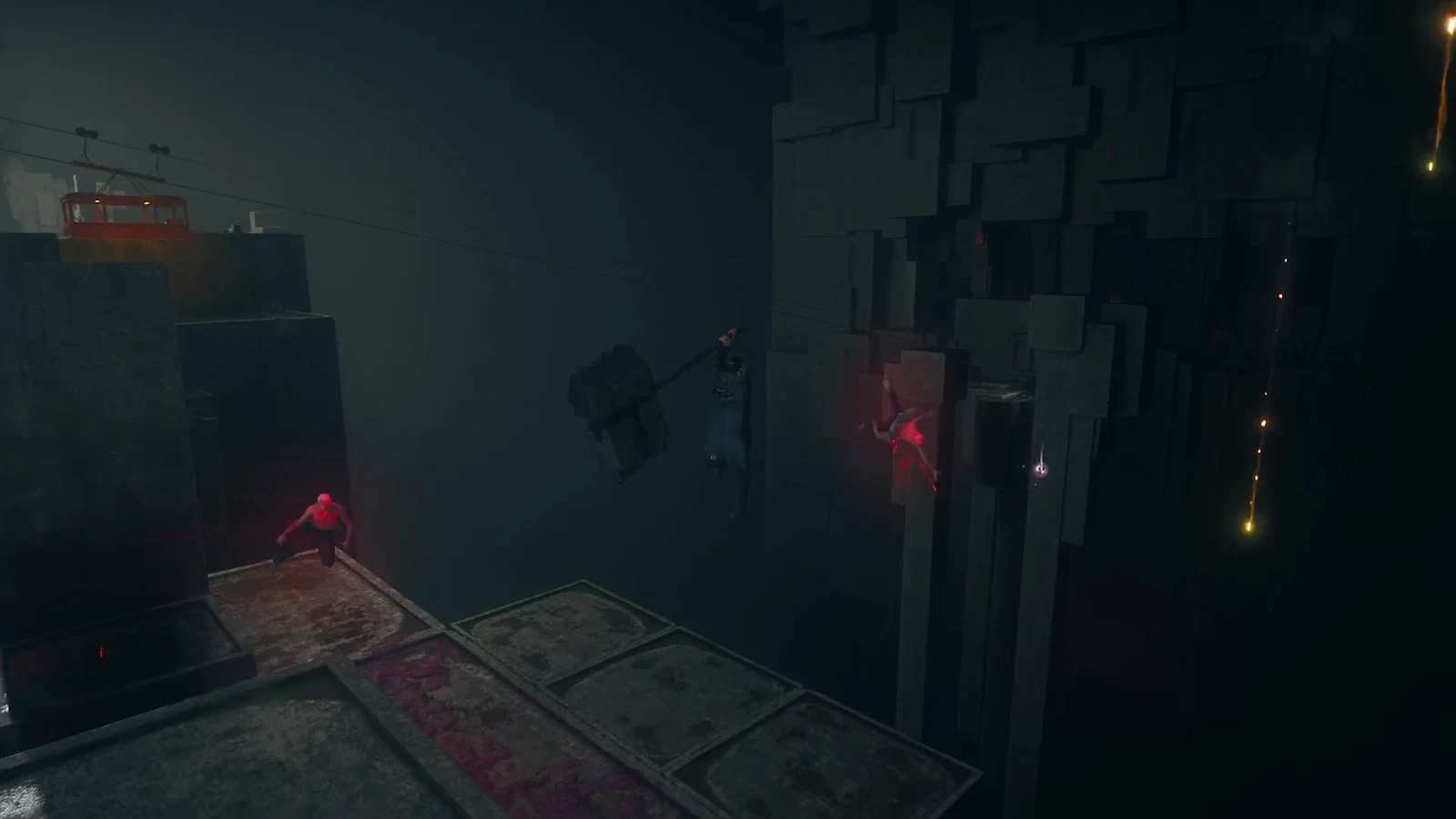 Navigating Underpass floating blocks
