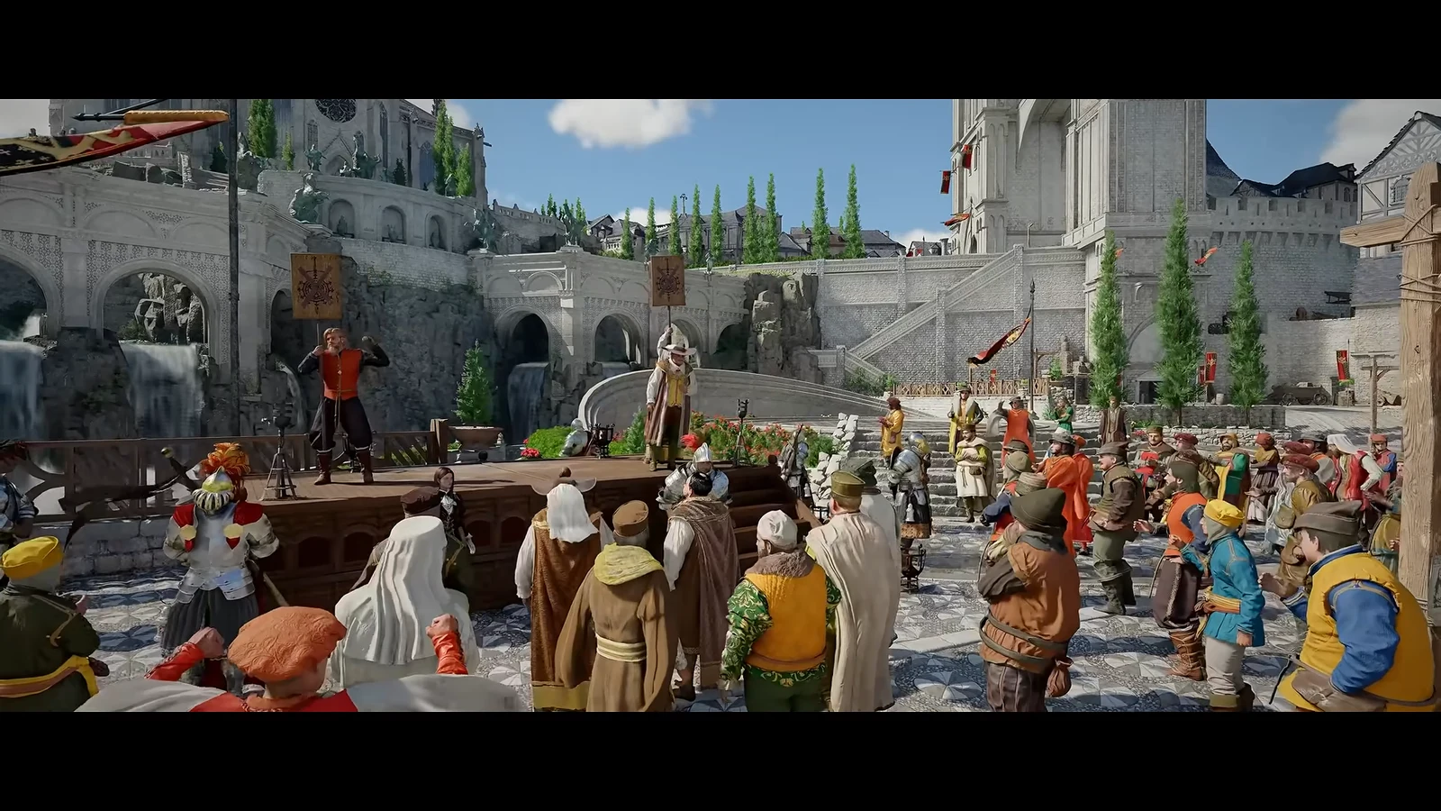 Story scene from the Charting the Unknown expansion featuring one of the three leads