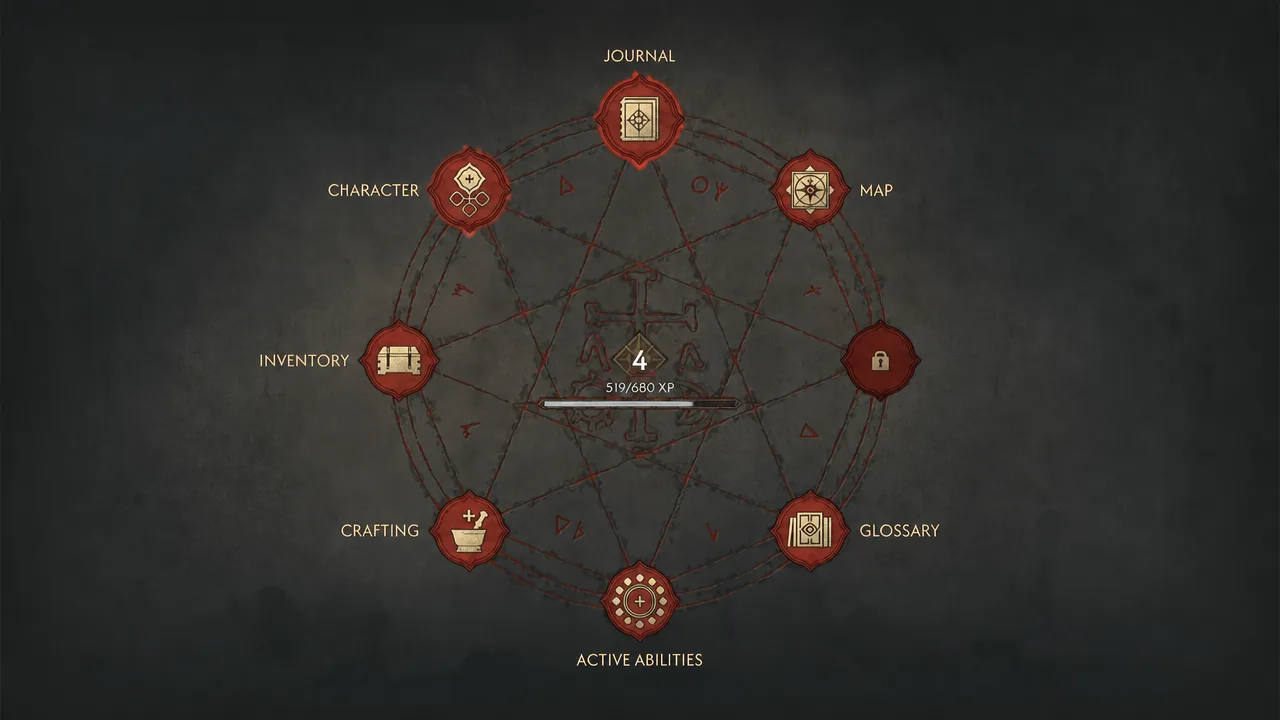 Inventory screen with the Undead Warrior's Sword and Champion's Vambraces being equipped
