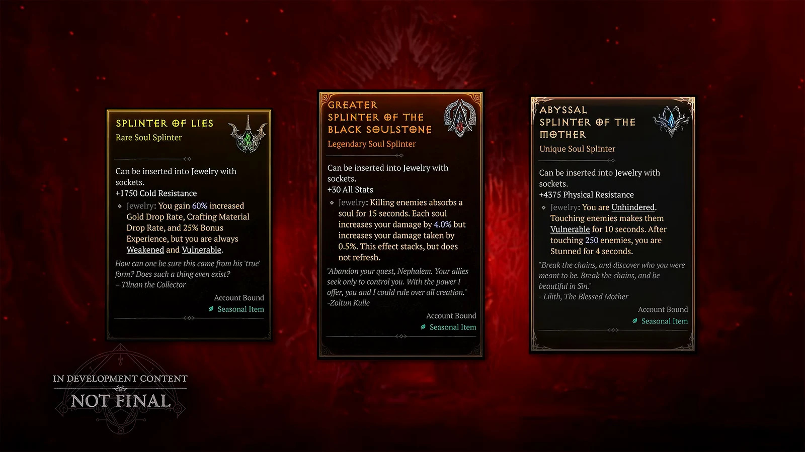 A Splinter power tooltip showing its bonus and the drawback attached to it