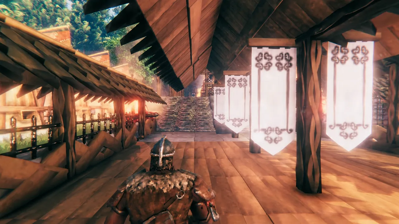 Workbench placed inside a Valheim base to suppress nearby monster spawns