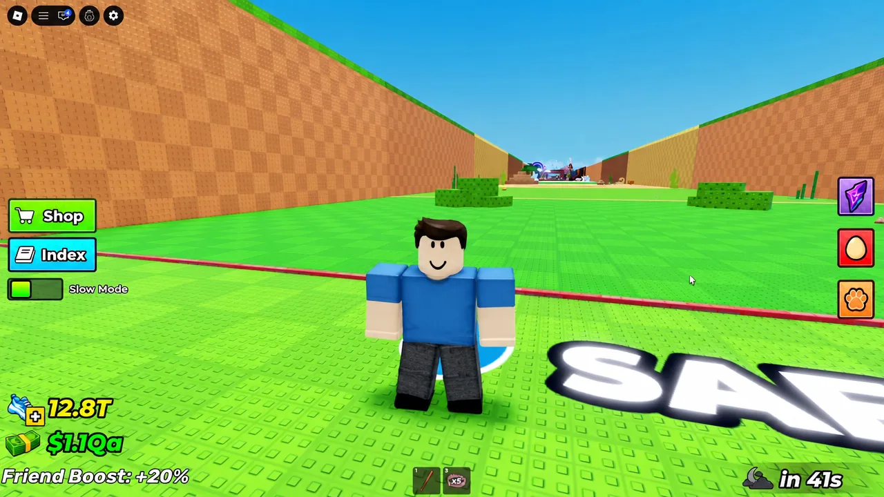 The blue Index button on the left of the Steal An Egg gameplay screen