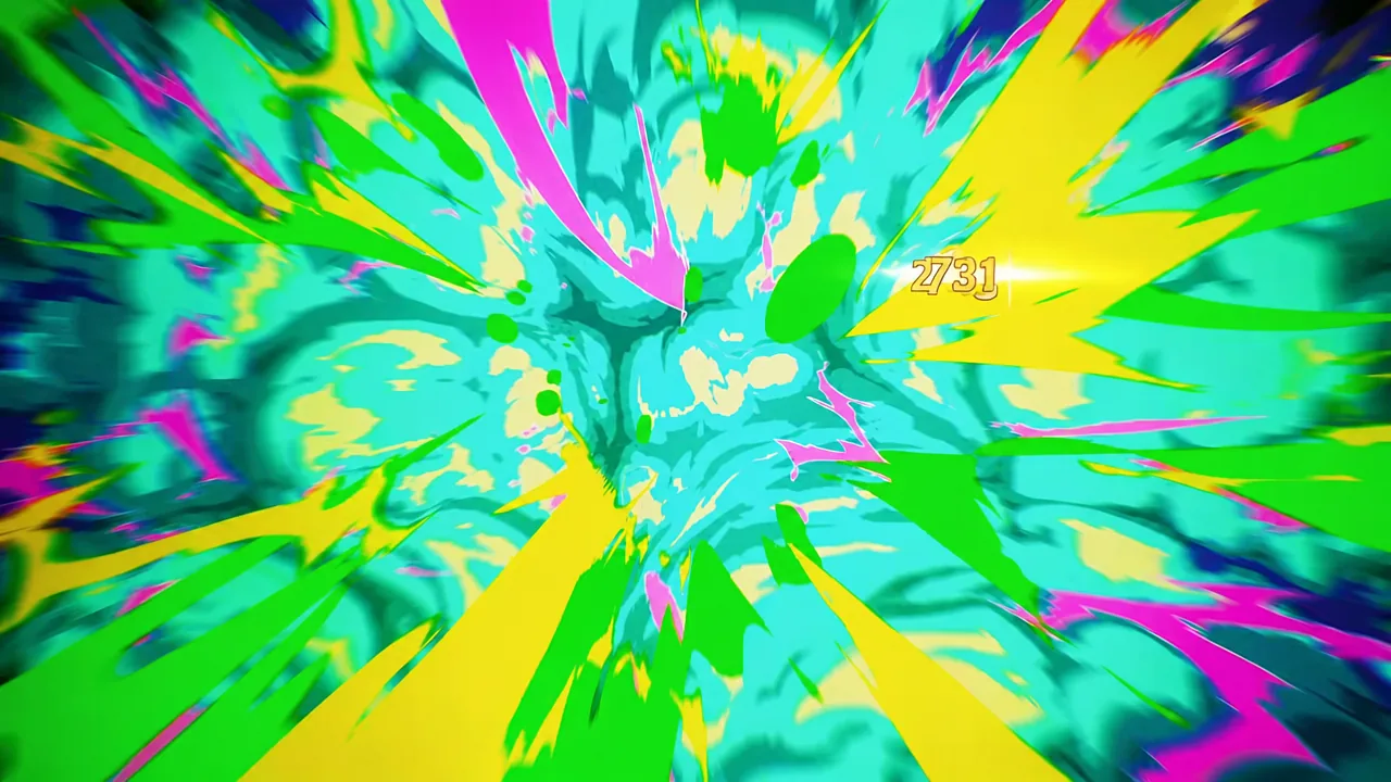 Attack landing on a boss with a 731 damage number visible on screen