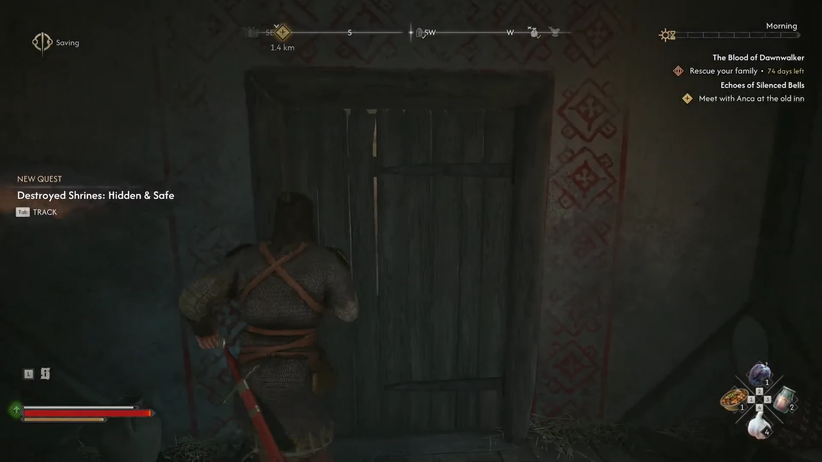 New quest notification for Destroyed Shrines: Hidden and Safe with a prompt to track it