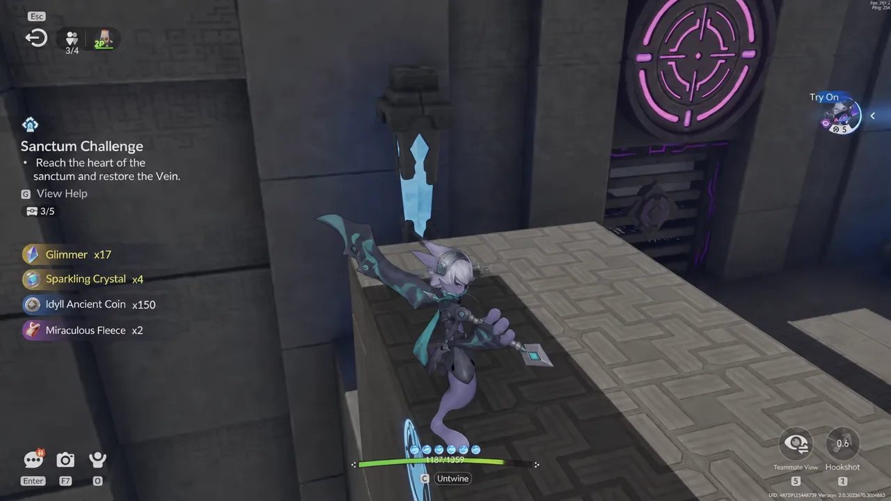 Reaching the heart of a Sanctum and activating the final mechanism to restore the Vein