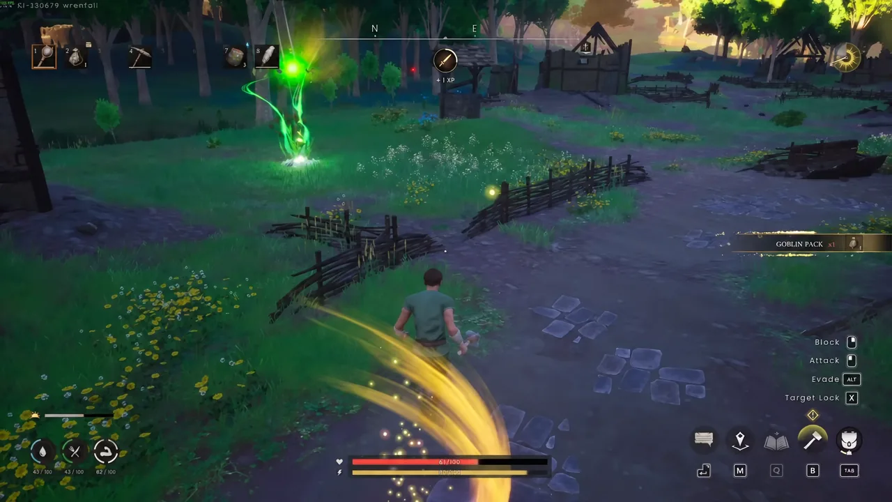 Goblin Pack x1 pickup notification while exploring a Dragonwilds village