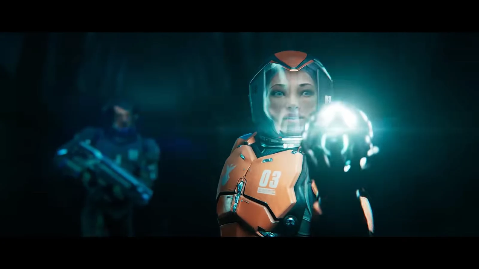 A ship traveling through space in Exodus, illustrating the time dilation mechanic