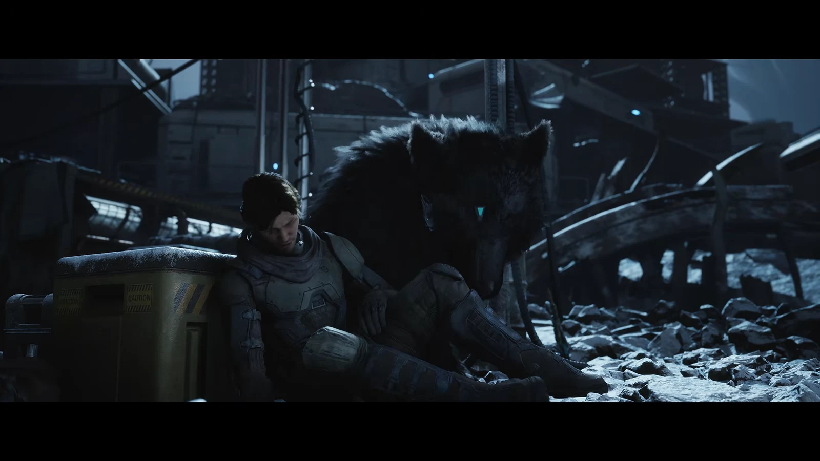 Two Exodus companions standing near Jun aboard the ship during a tense exchange
