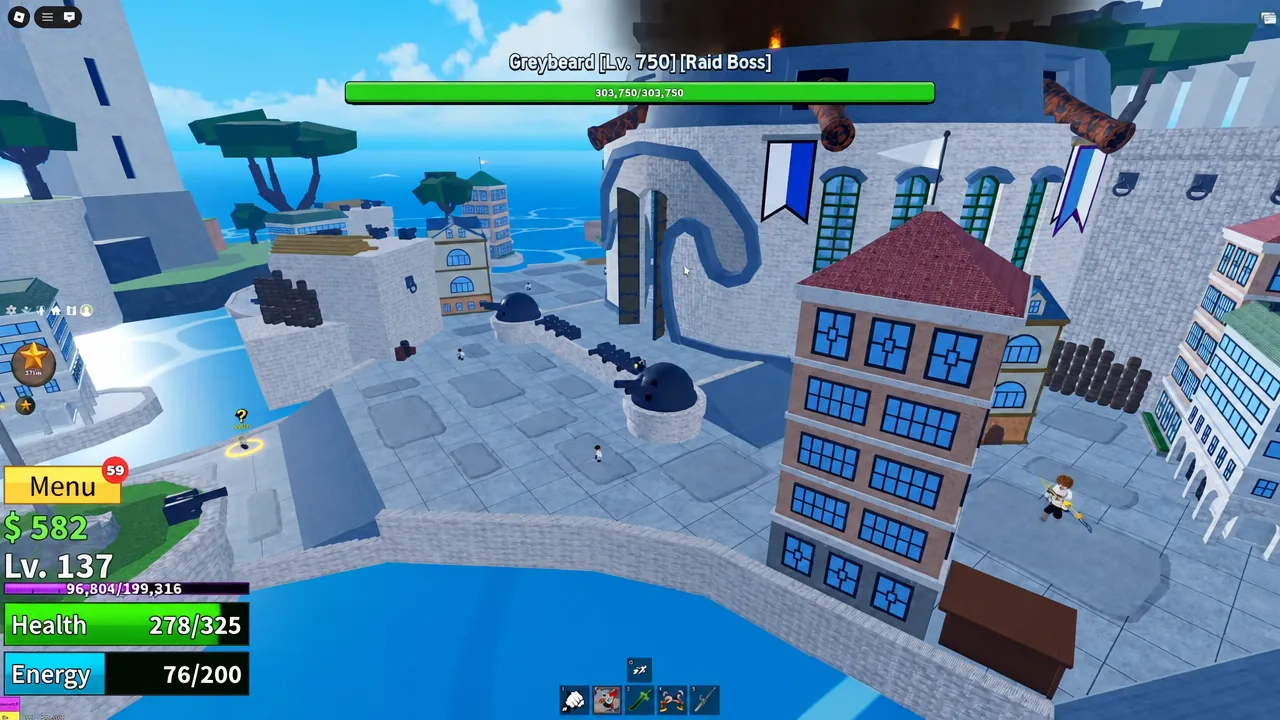 A Lv. 750 raid boss fight in progress with the green boss health bar on screen