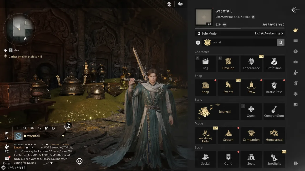 Campaign Challenge in Wandering Paths used to farm specific weapon notes