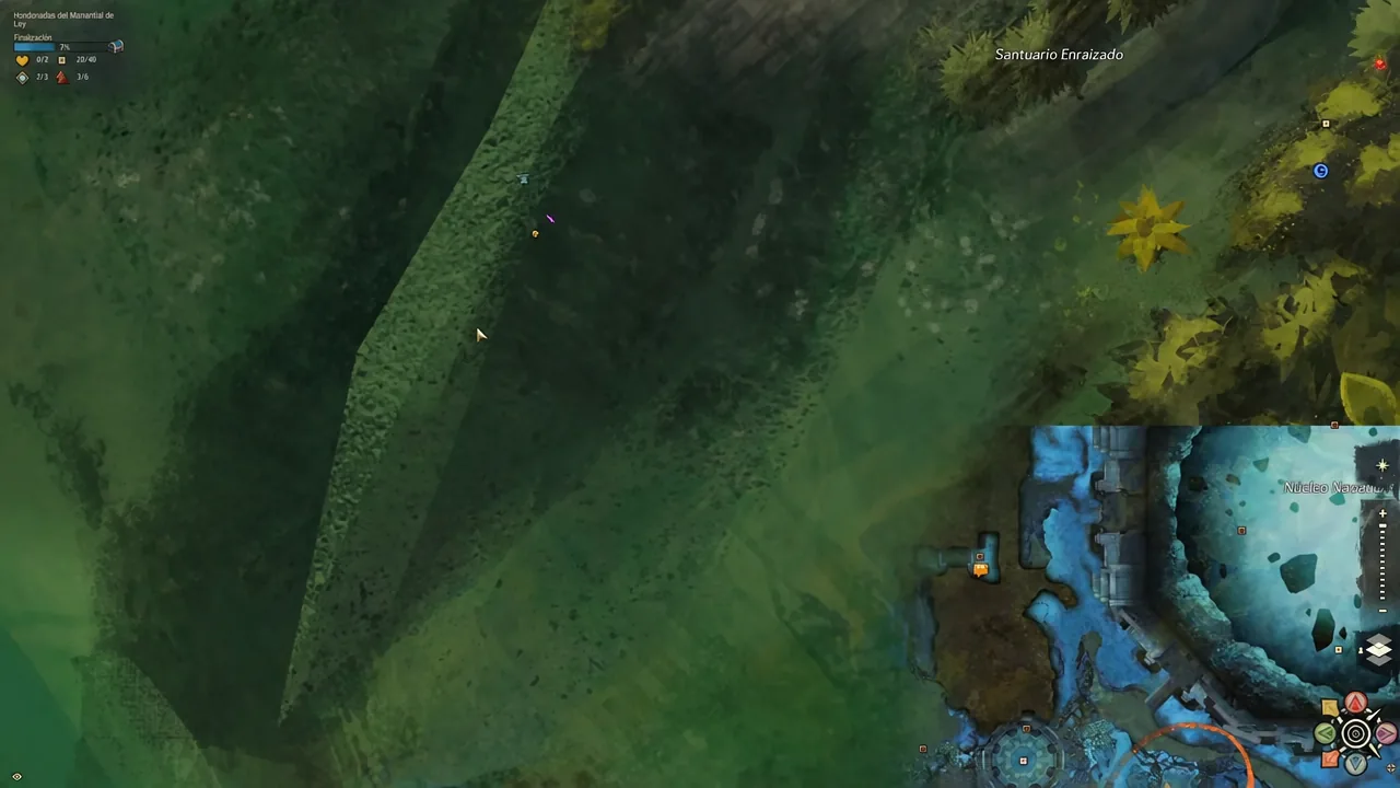 Flying through the blue-lit flooded tunnels leading toward Doyen's Adytum