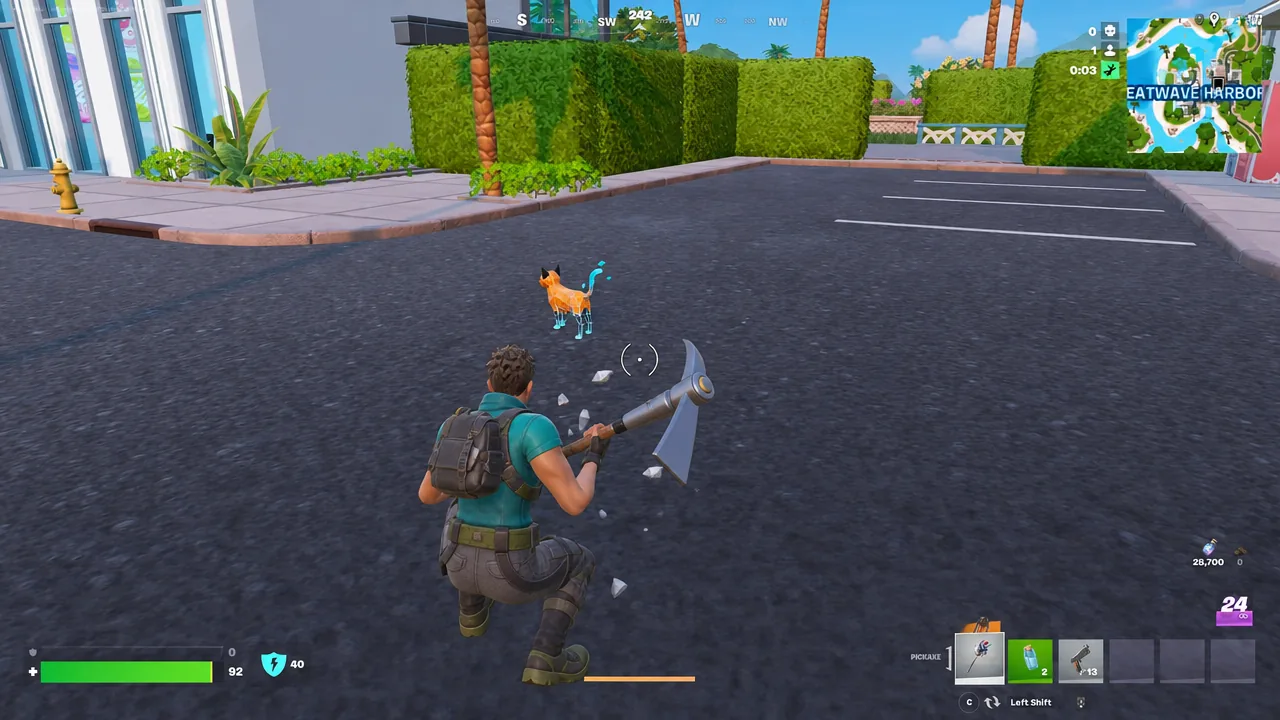 The cat trails the player through the map and can be petted mid-match.