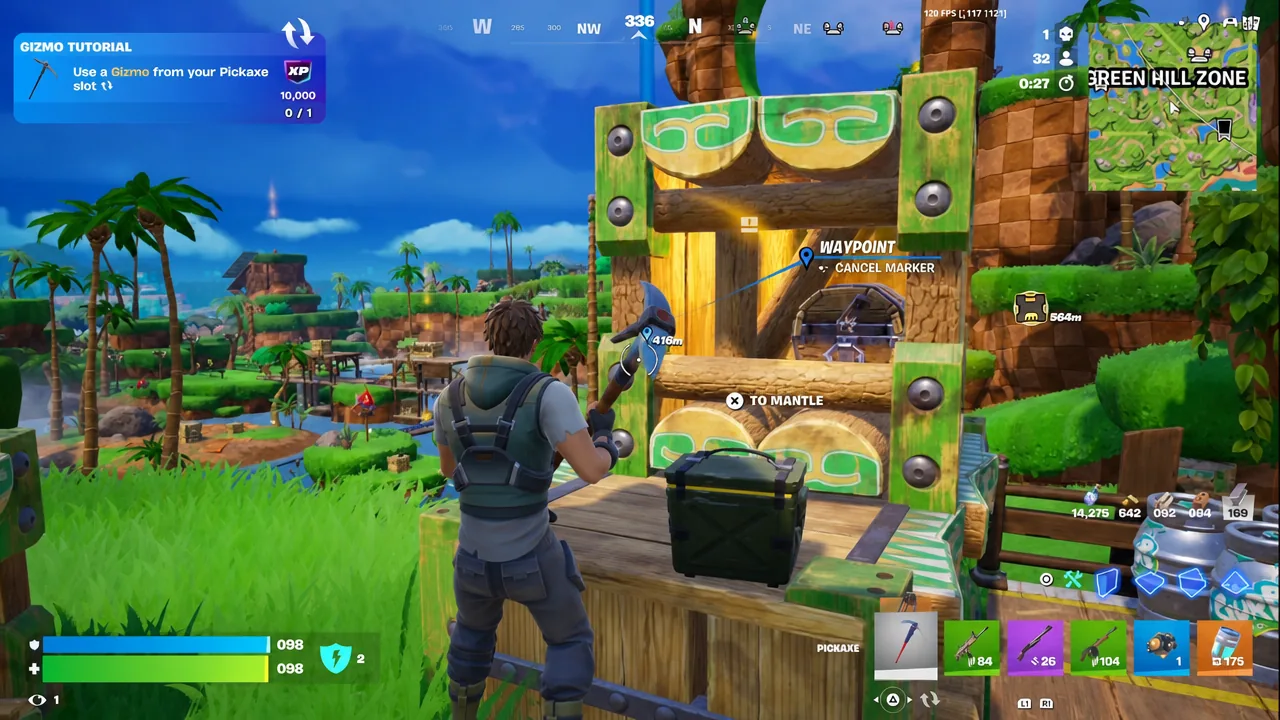 Getting close enough to a wall for the interaction prompt to appear.