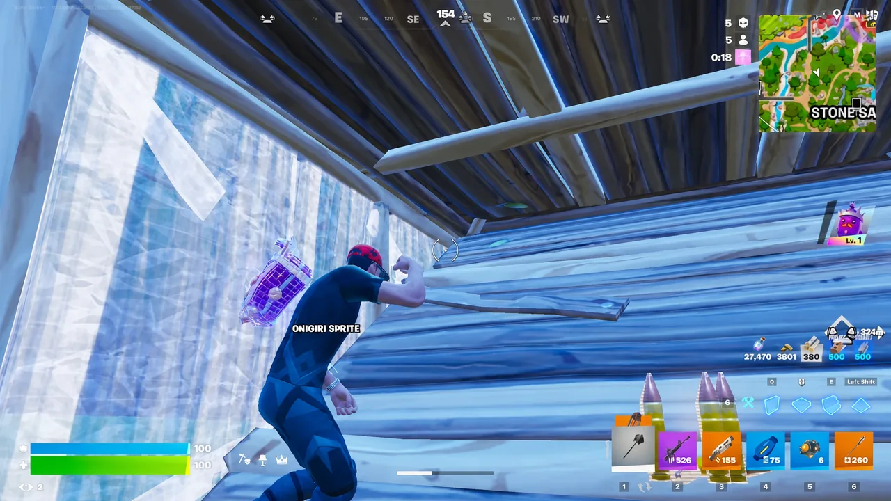 Farming materials mid-match between code hunts.