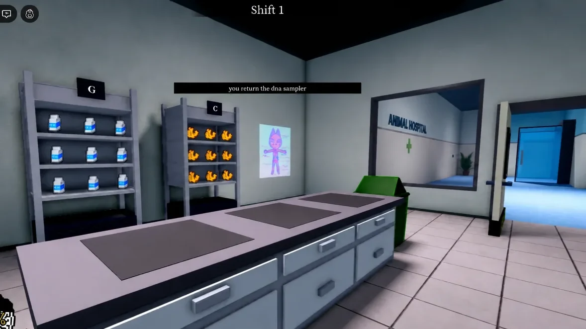 Objective reading you return the dna sampler as the player places it back on the laboratory counter