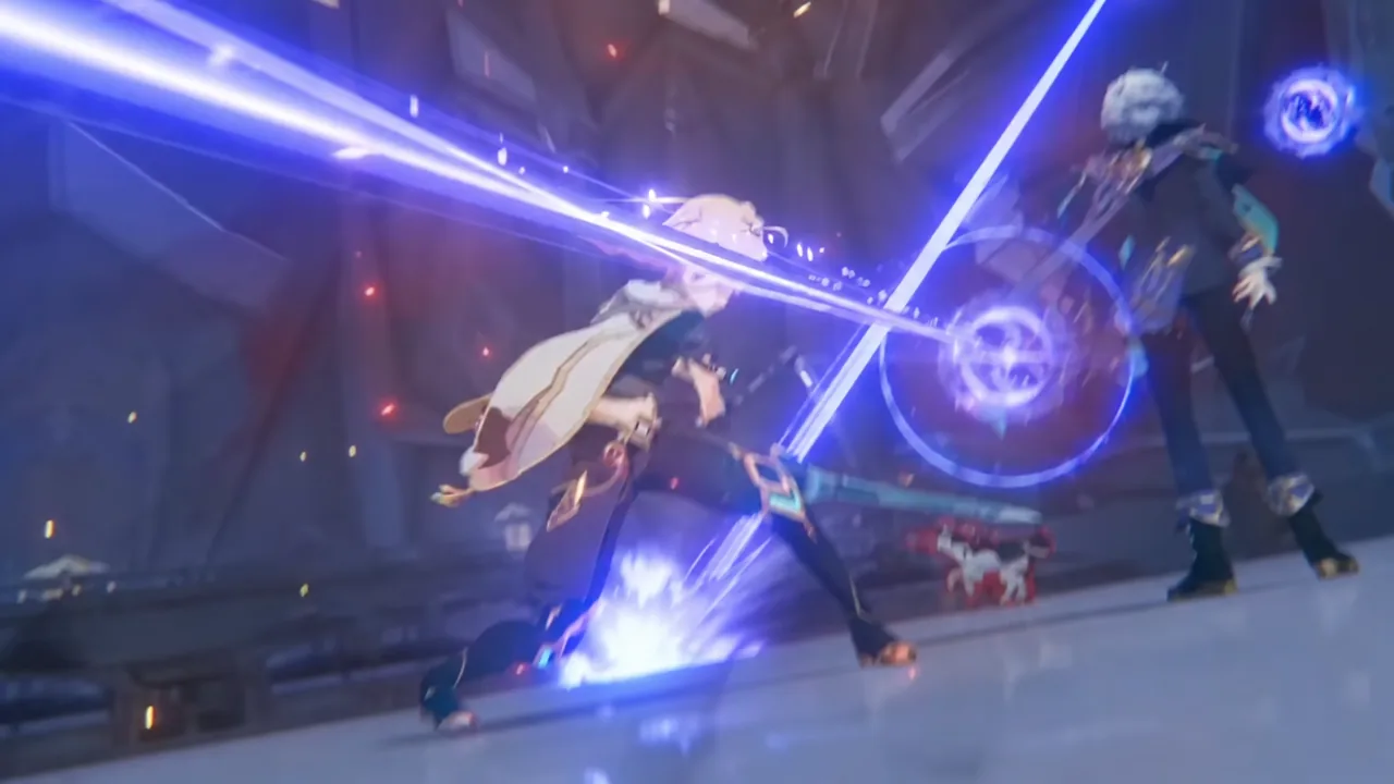 Weapon detail screen for the 7.1 event sword showing 510 Base ATK and a 41.3 percent ATK substat