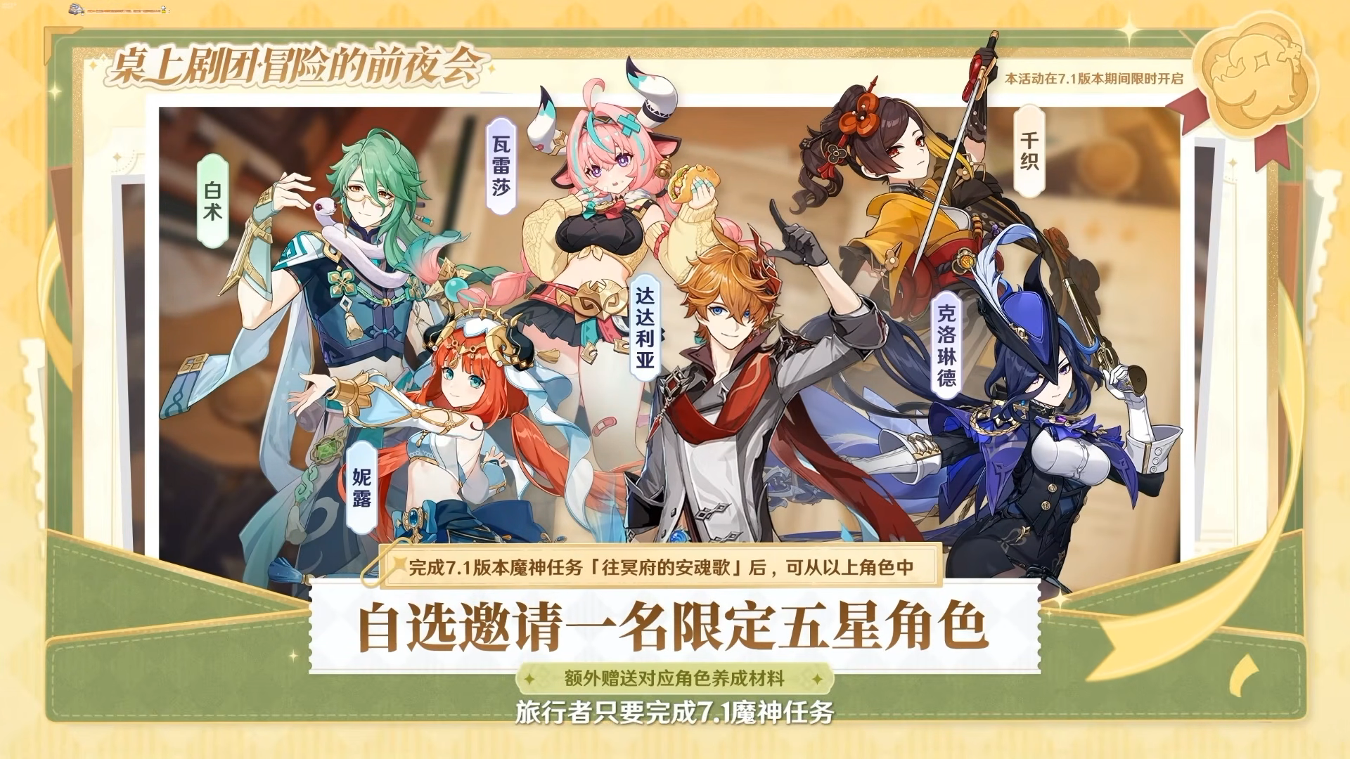 Genshin Impact sixth anniversary visual tied to the Version 7.1 update