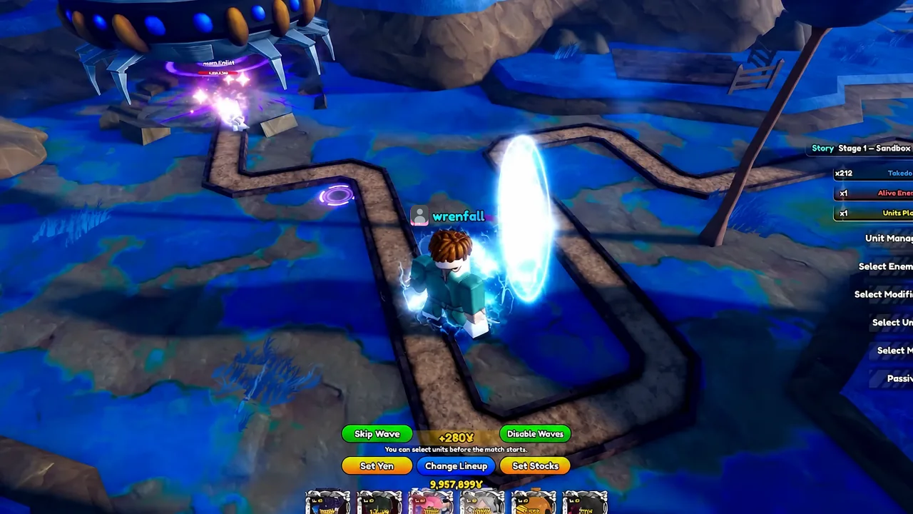 Star Platinum placed on the track next to Jotaro during a run