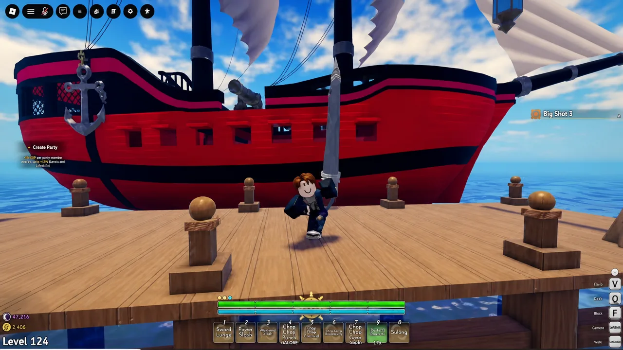 Sailing a ship across open water from Maple Village toward Anchor Town