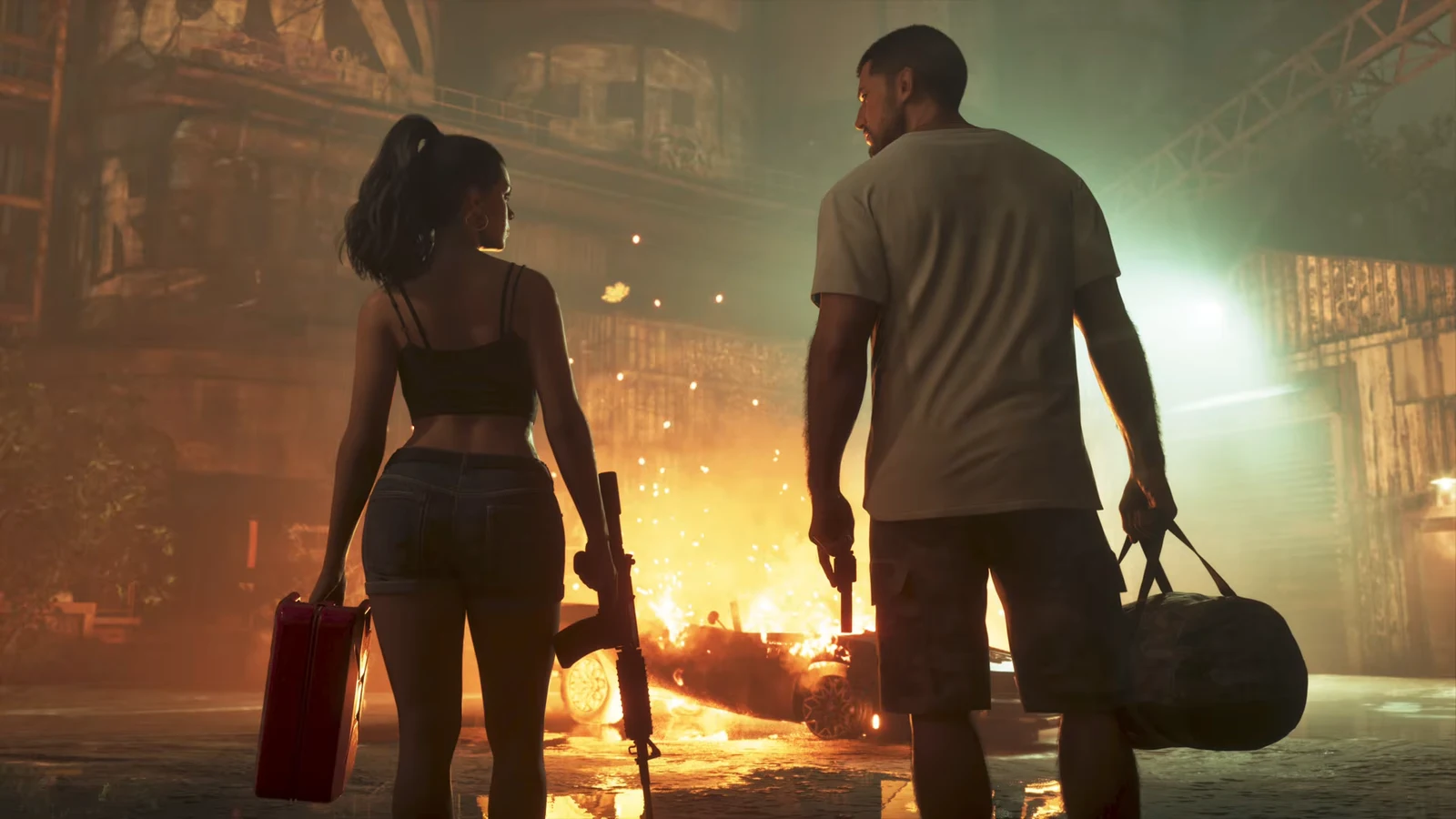Grand Theft Auto VI character art from Rockstar's promotional materials
