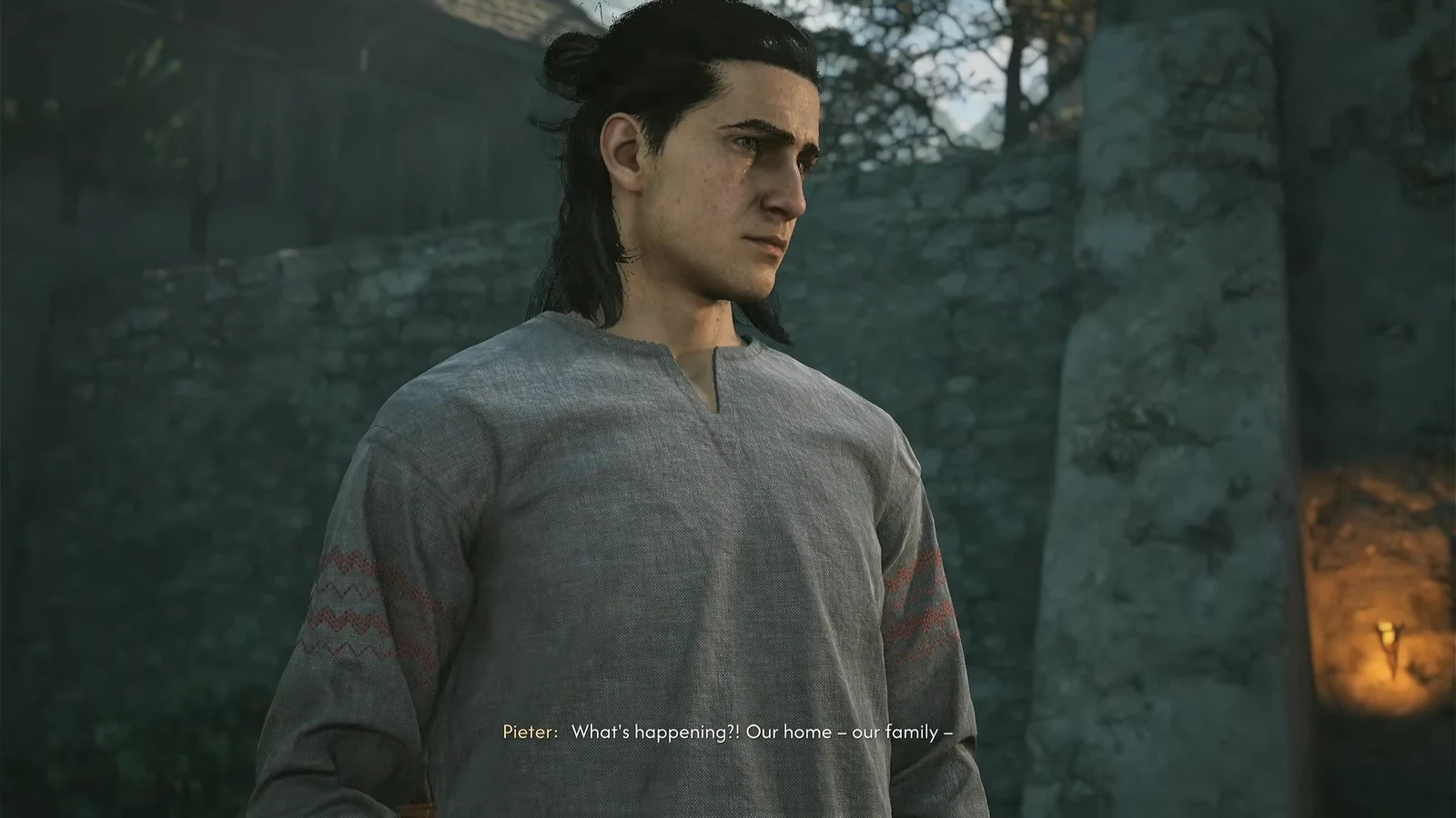 Pieter confronting Coen outside the church after the Keeper of Nightmares fight
