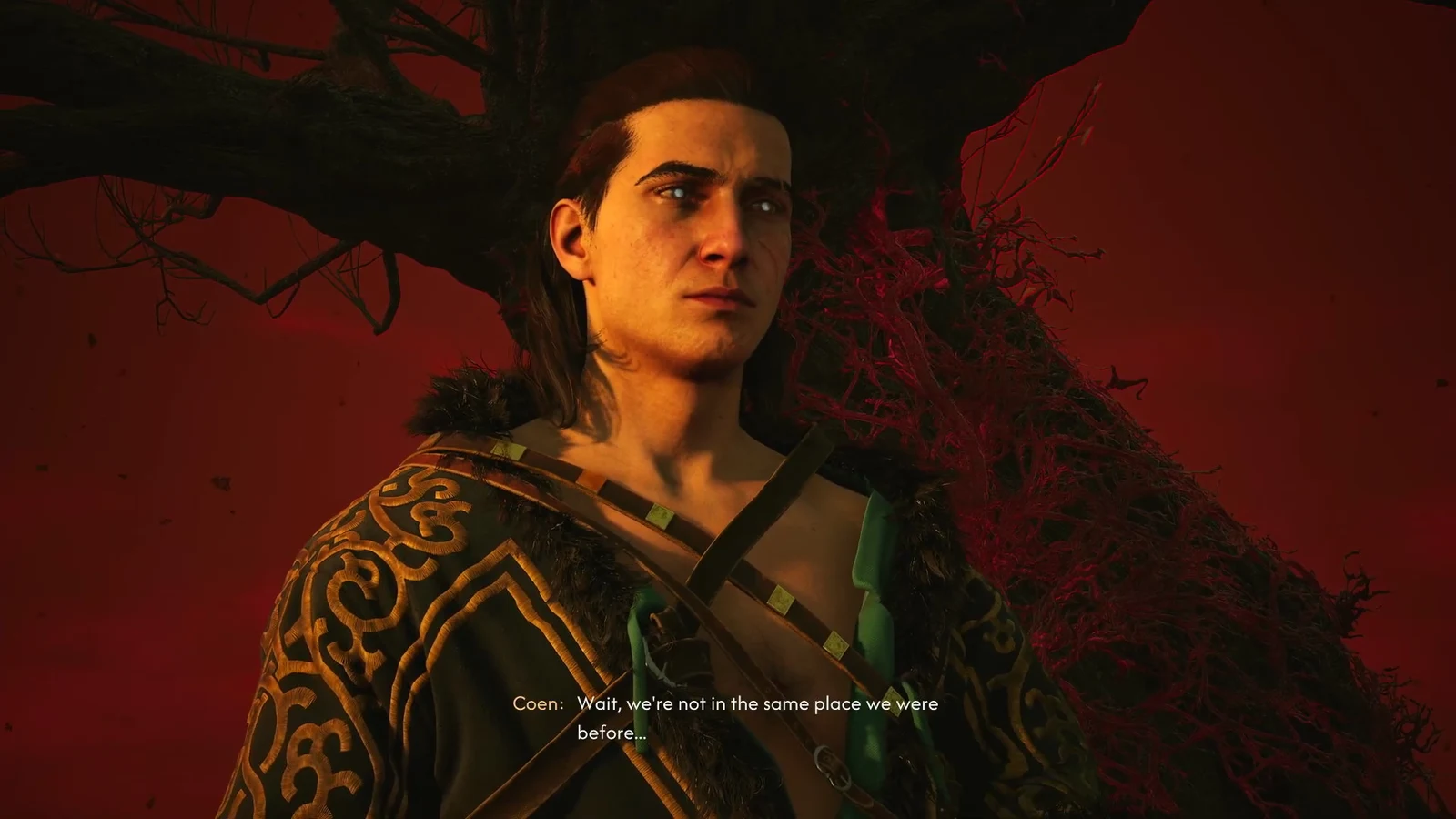 Dialogue wheel showing the Where to next option after the first memory