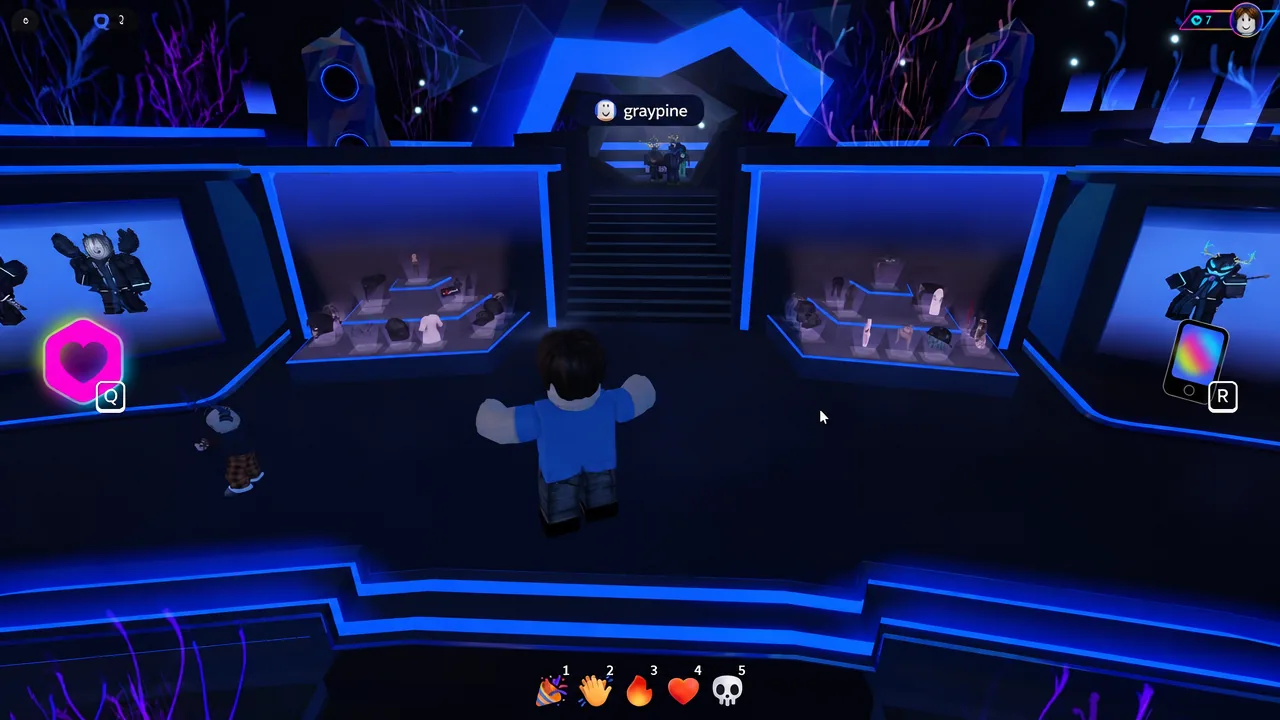 Player avatar walking through The Block venue during the RIA26 event