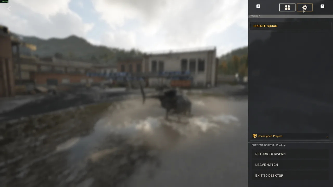Squad menu in WARDOGS with the Create Squad option highlighted
