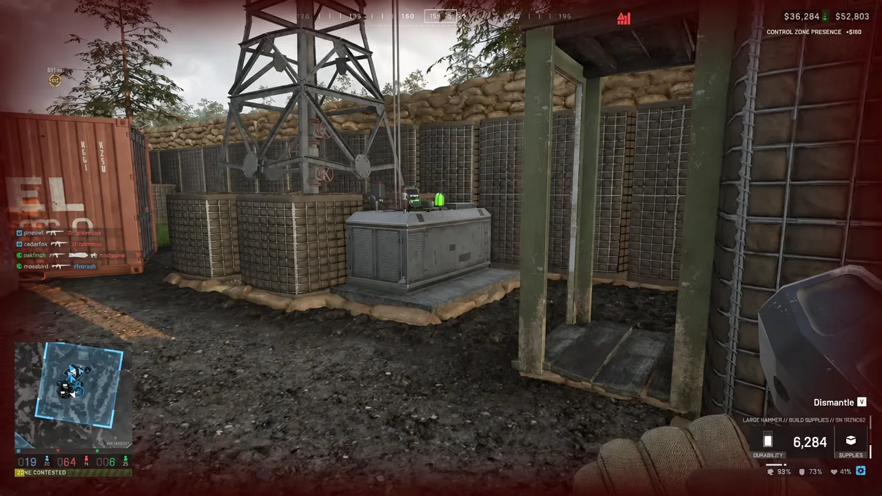 Generator unit highlighted in-game with the Large Hammer interaction prompt on screen
