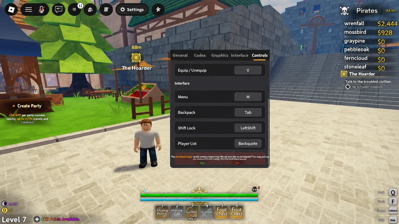 Grand Blue: How to Change Keybinds in Roblox