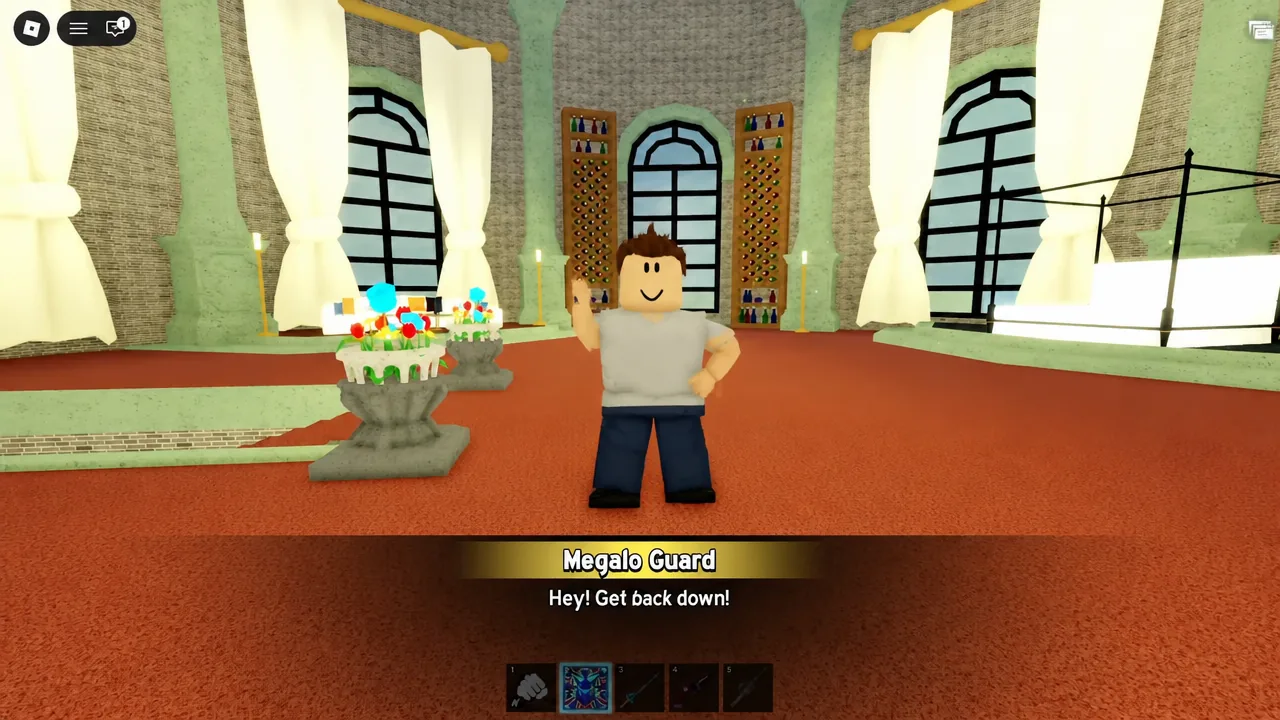 Blox Fruits gameplay inside the Prison keep after the boss fight