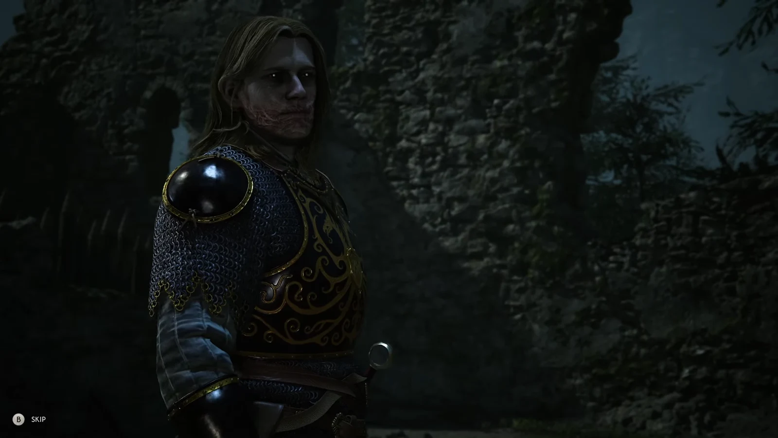 Ambrus feeding on the peasant during The Gilded Gauntlet, taking in the poisoned blood